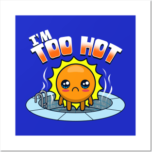 Funny Cute Kawaii Hot Sun Summer Beach Meme Posters and Art